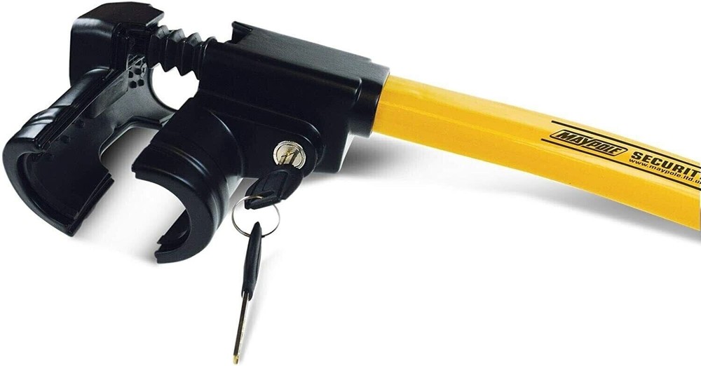 Maypole Universal Car & Van Dashboard Steering Wheel Lock Locking Device Yellow