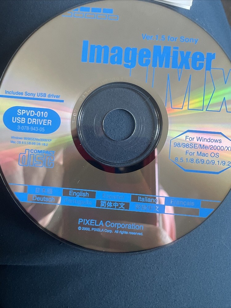 SPVD-010 USB Driver Image Mixer Version 1.5 For Sony