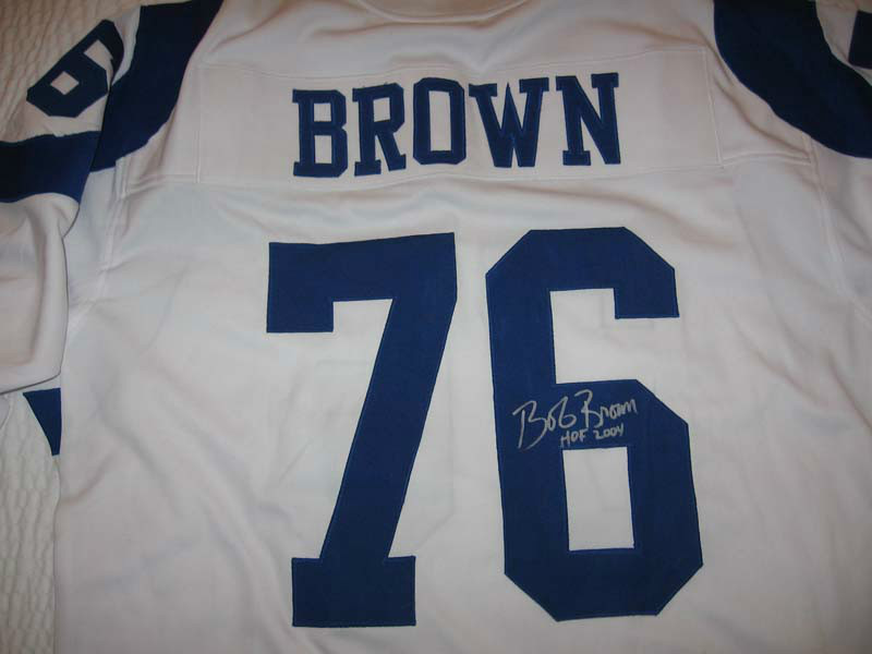 Rams Bob Brown signed Jersey  W/COA