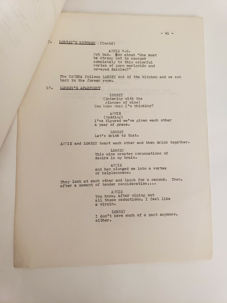 FOREPLAY / Jack Richardson 1975 Screenplay, man buys a doll, segment "Vortex"