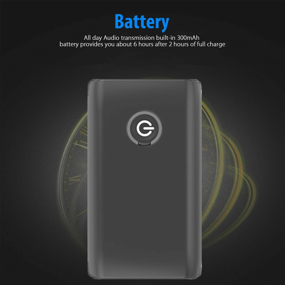 Bluetooth 5.0 Transmitter Receiver 2-in-1 Wireless 3.5mm Adapter For TV/Car