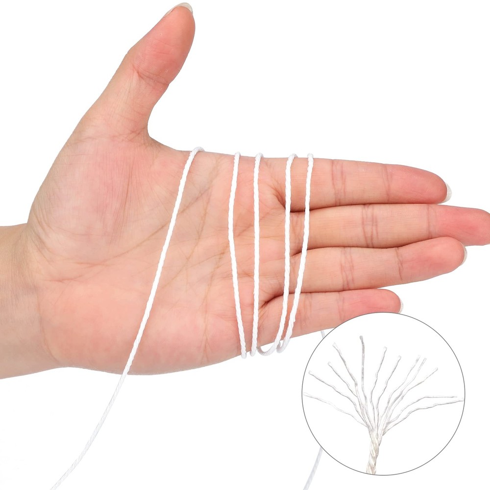 G2PLUS White String, 2MM 656 Feet Cotton 2mm x 200m, Pure