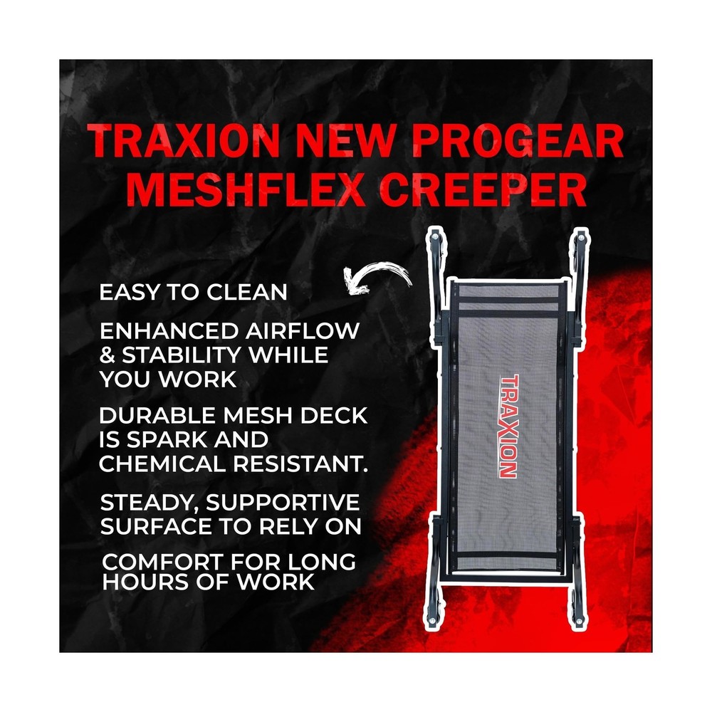 Traxion New Progear MeshFlex Creeper 400lb Capacity