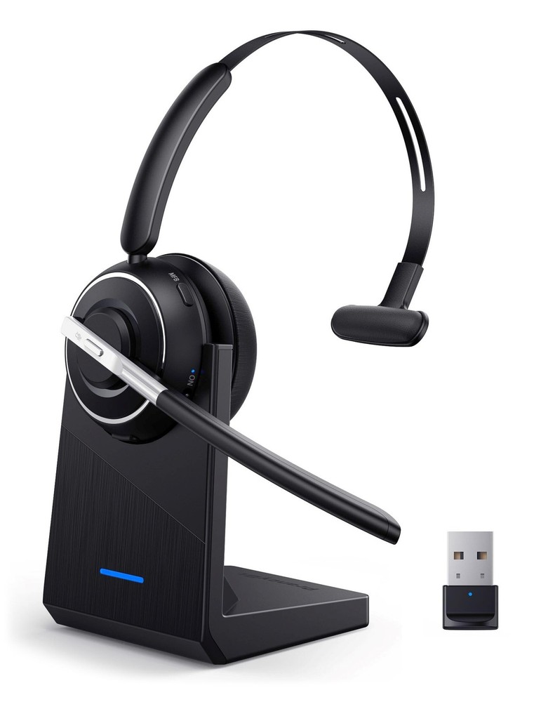 Bluetooth Headset, Wireless Headset with Microphone for PC, V5.2 Computer