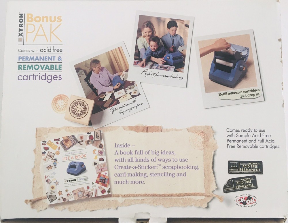 XYRON Bonus Pack Create a Sticker 500BP Includes Sample Cartridges New Open Box