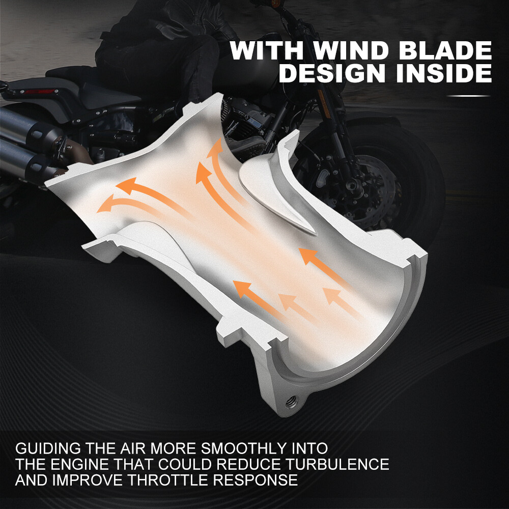 57mm Air Intake for 55mm Stock Manifold M8 For Harley Road Glide FLTRXS 17-22