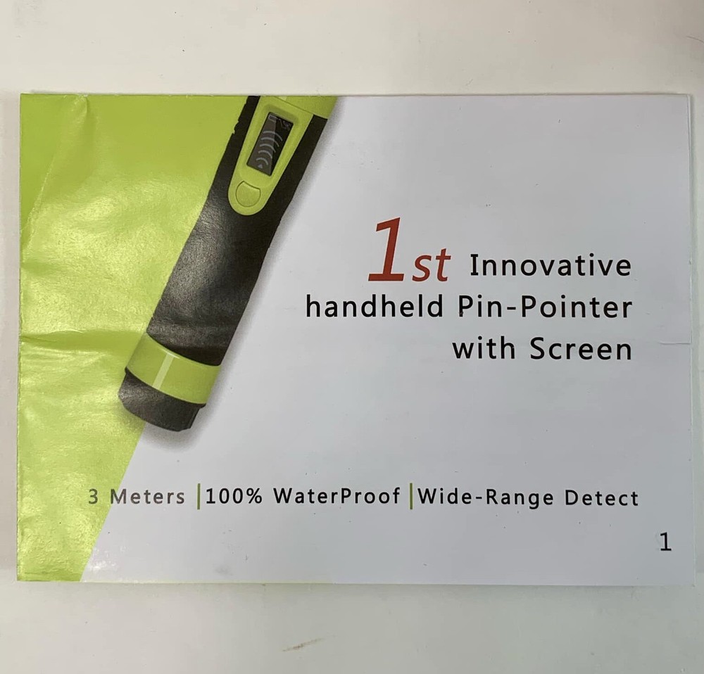 LED Display Waterproof Handheld Pin-pointer Metal Detector - 360° Search