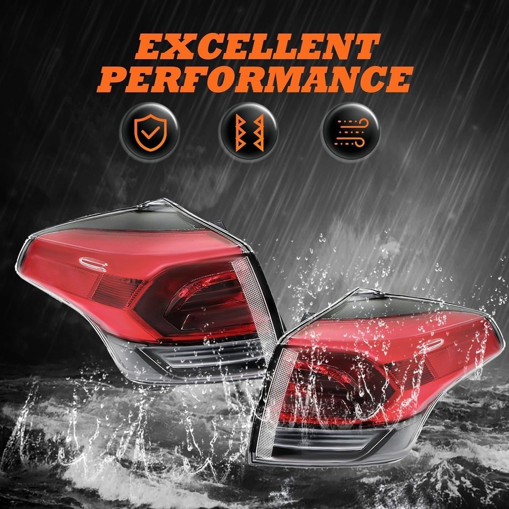 4Pcs Halogen Tail Lights Set Left Right Outer Inner for 2016-2018 Toyota RAV4