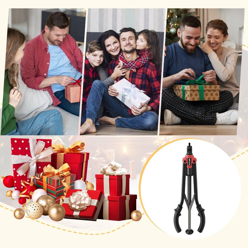 WETOLS 17" Rivet Nut Tool, Hand auto release rivet nut tool, RED