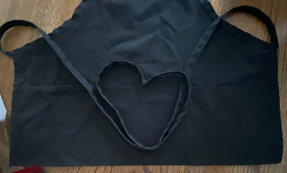 NESPRESSO What Else Coffee Advisor Bib APRON - Solid Black - 3 pocket - 24" Long