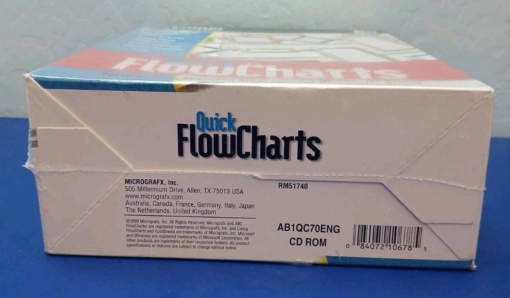 Vintage Micrografx Quick FlowCharts Microsoft Office Diagram Software NEW PC
