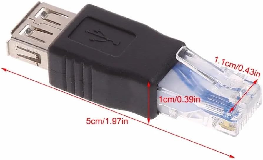 2 Pack Ethernet to USB Adapter, RJ45 Black