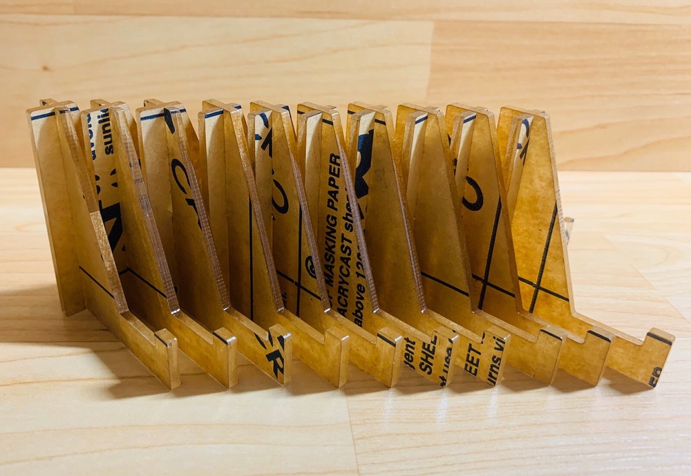 10 Pack Of (2pc) Clear Acrylic Display Stands