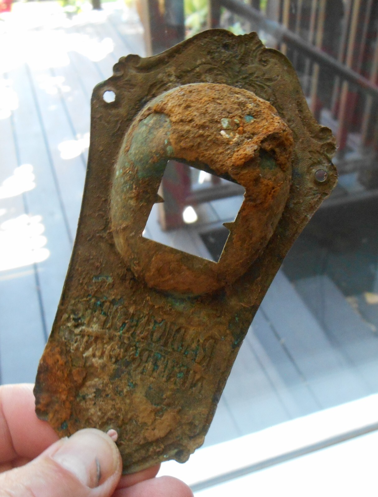 Antique c1930 RADIOTROPE NEUTRODYNE escutcheon brass plate for station indicator