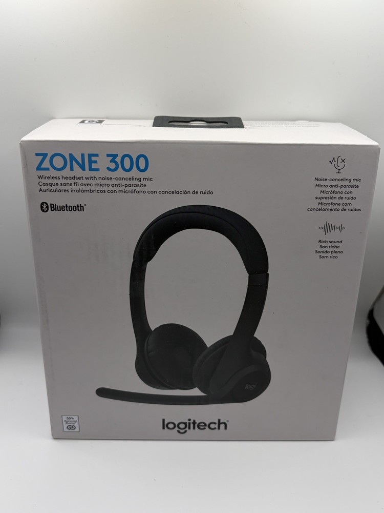 Logitech Zone 300 Wireless Bluetooth Headset PC , Mac, Chrome, Linux, iOS Black