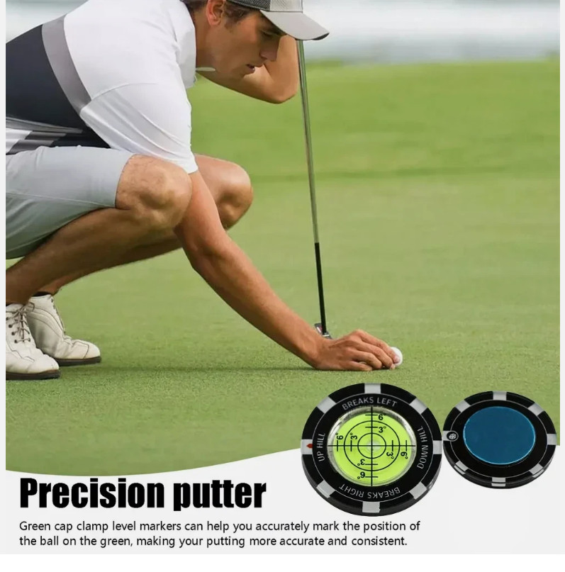Golf Putting Aid Ball Marker Slope Reader Precision Green Training Tool