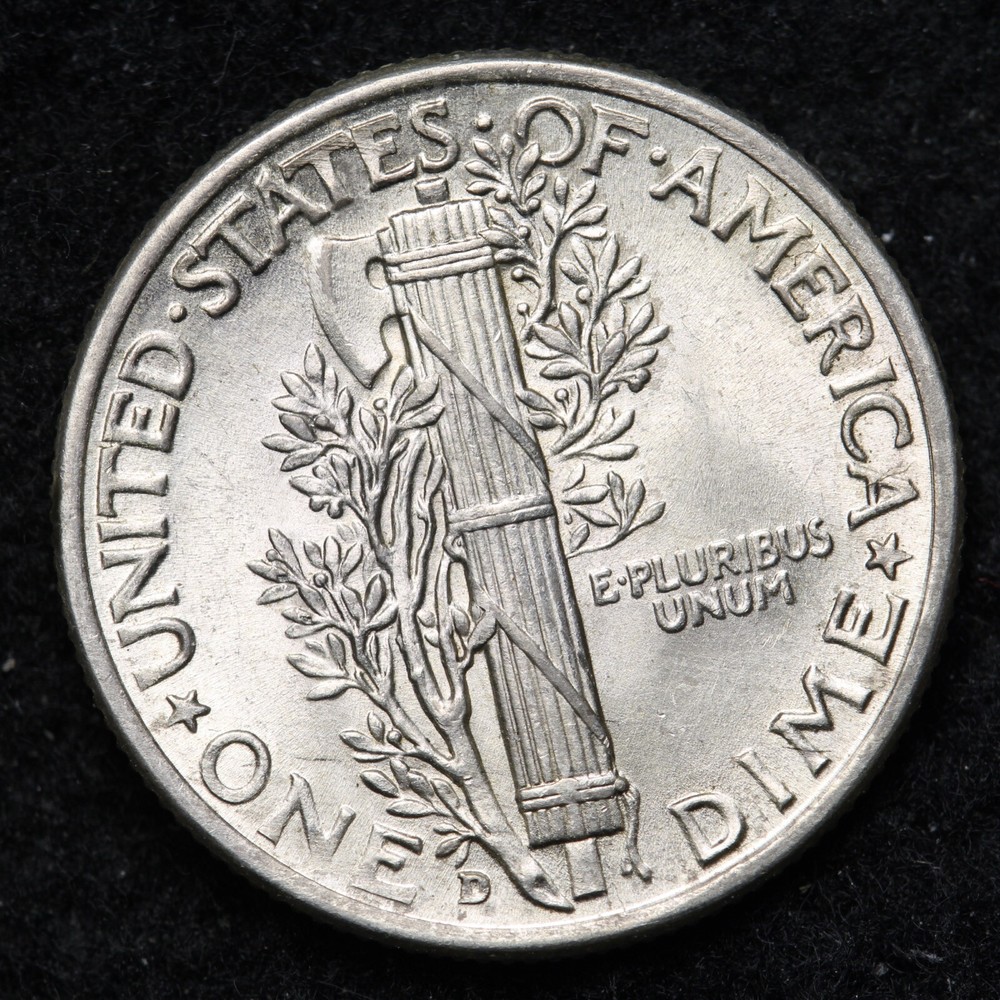 1943-D Mercury Silver Dime CHOICE BU *UNCIRCULATED* MS E387 ZAVB