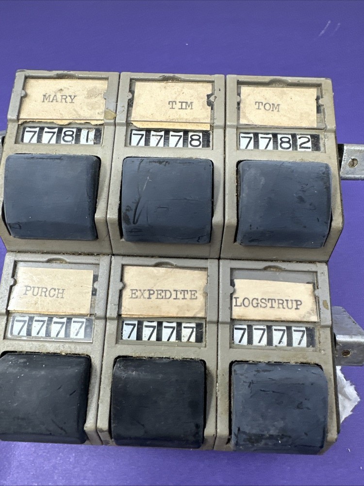 VEEDER-ROOT 4 Digit Mechanical Counter. Six Separate Counts. USA Made See Note