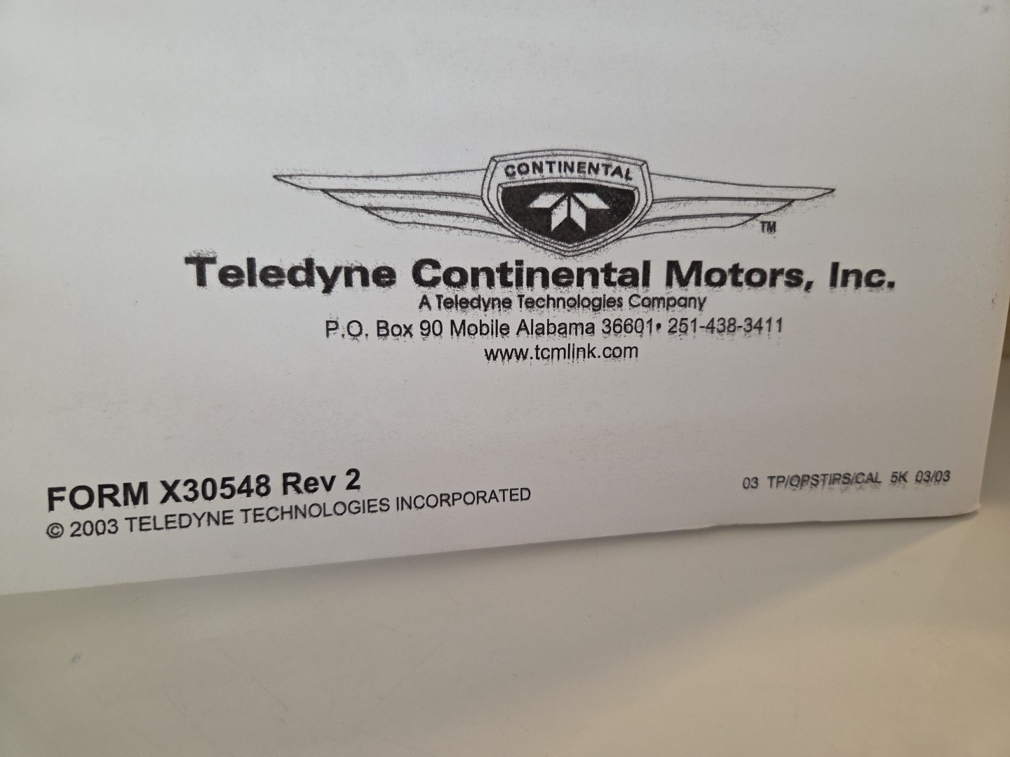 Aviation Teledyne Continental Motor's - Tips on Engine Care-2003 (Read)