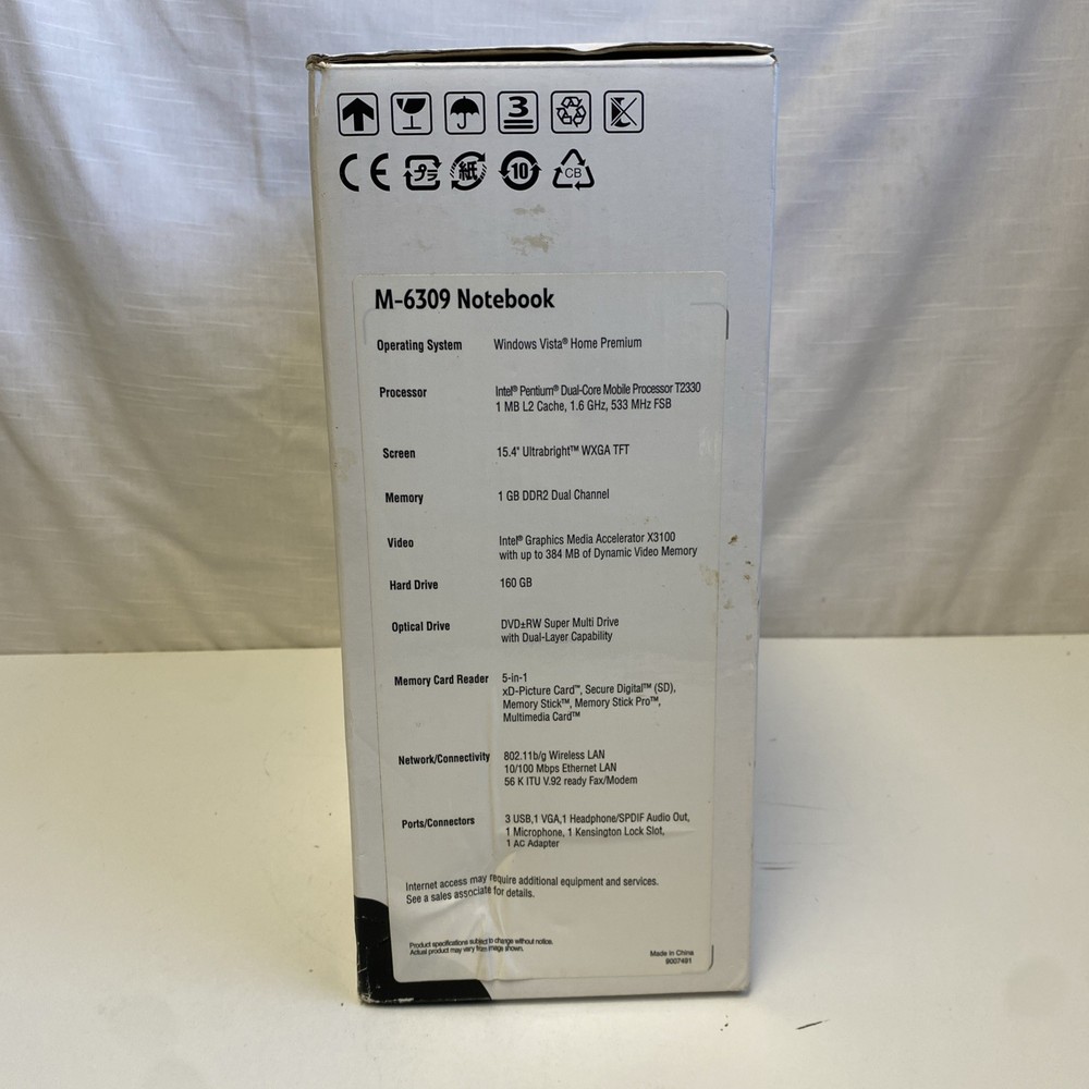 NOS Gateway M-6309 Notebook PC Sealed Box