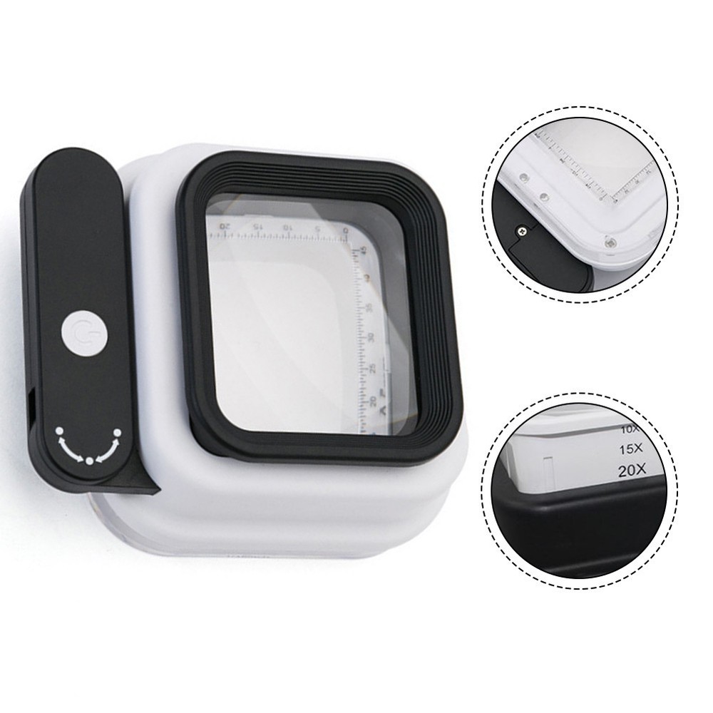 Low-light Conditions Folding Magnifier Detachable Scale Compact Design