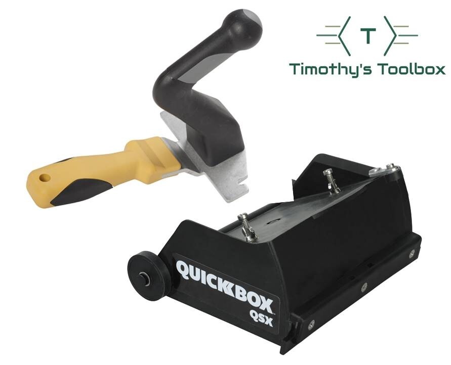 TapeTech QuickBox 8.5” Drywall Flat Finishing Box and Wizard Compact Handle Set