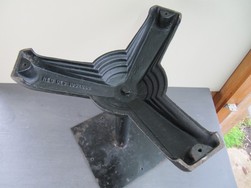 Art Deco Gueridon Table Cast Iron Bistro Table Tripod Base