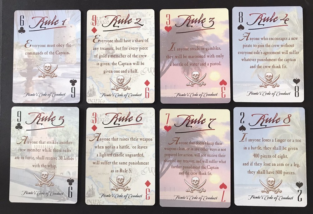 Pirate Rules & Punishments   Collector Playing Cards