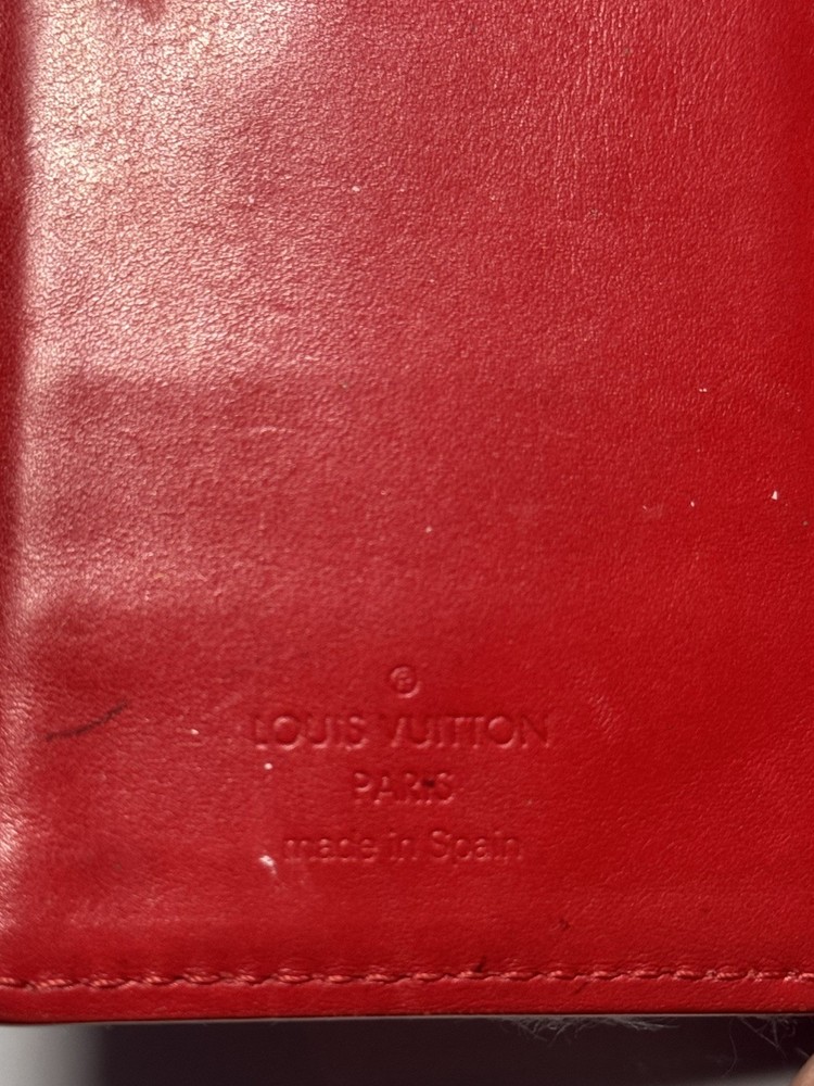 Authentic Louis Vuitton Red Vernis Agenda PM