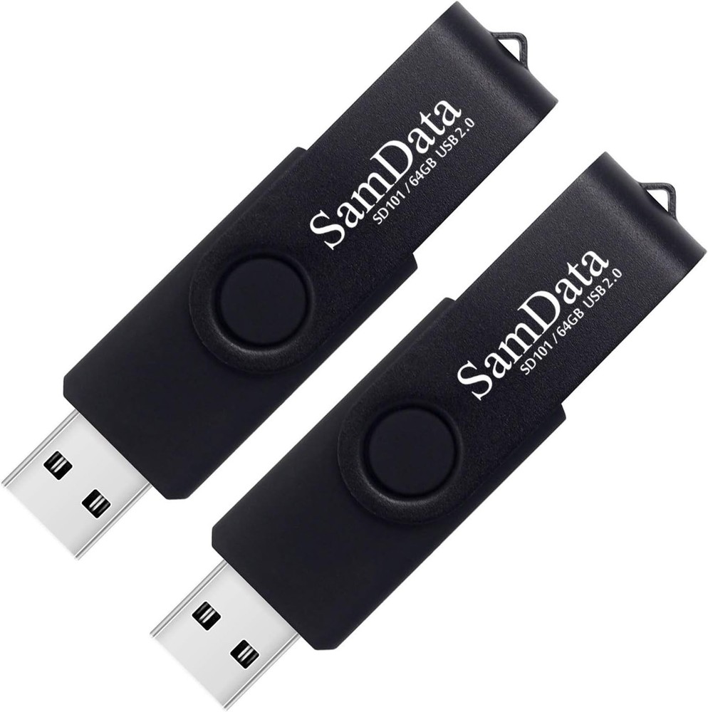 USB Flash Drives 64GB 2 Pack High-Speed Storage Memory for Backup Data