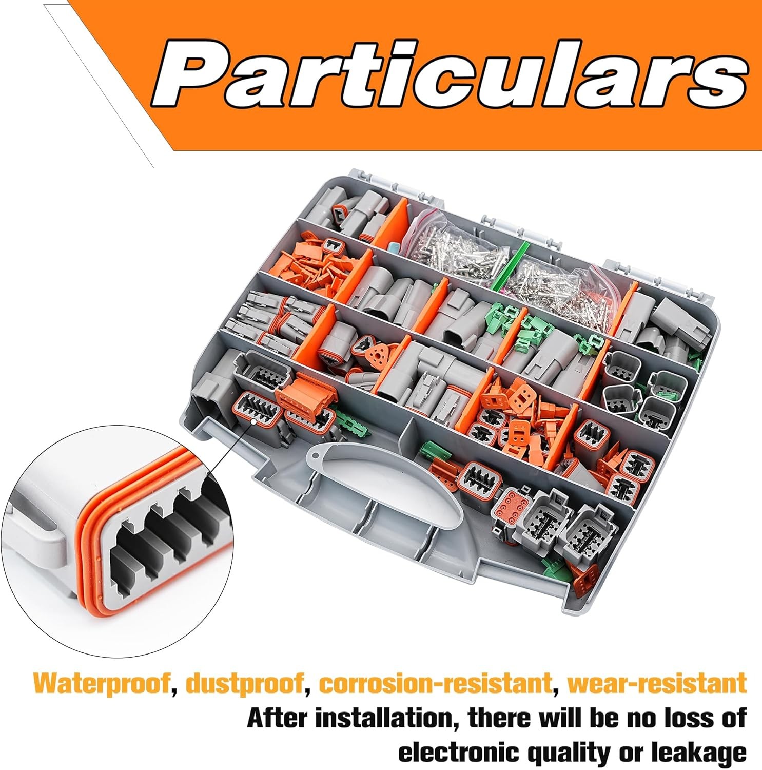 601 PCS ST6315 DT Deutsch Connector Kit 2 3 4 6 8 12 Pin DT Connector Crimp Tool