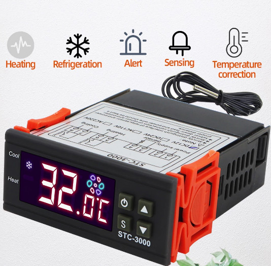 STC-3000 12V Digital Thermostat Temperature Controller Sensor Thermoregulator