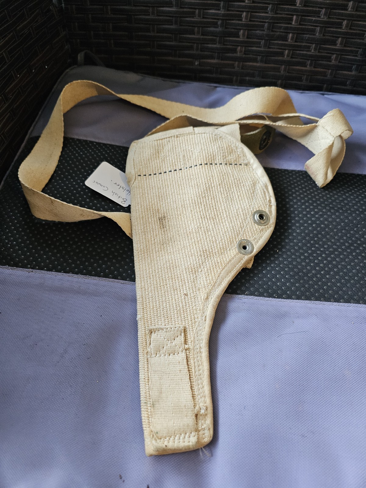 Vintage British holster Canvas Unknown Caliber Pre Owned Condition #11