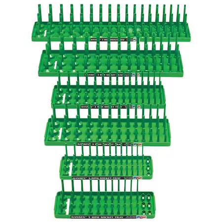 Hansen Global 92014 Socket Tray, Green, Plastic, 4 1/4 In