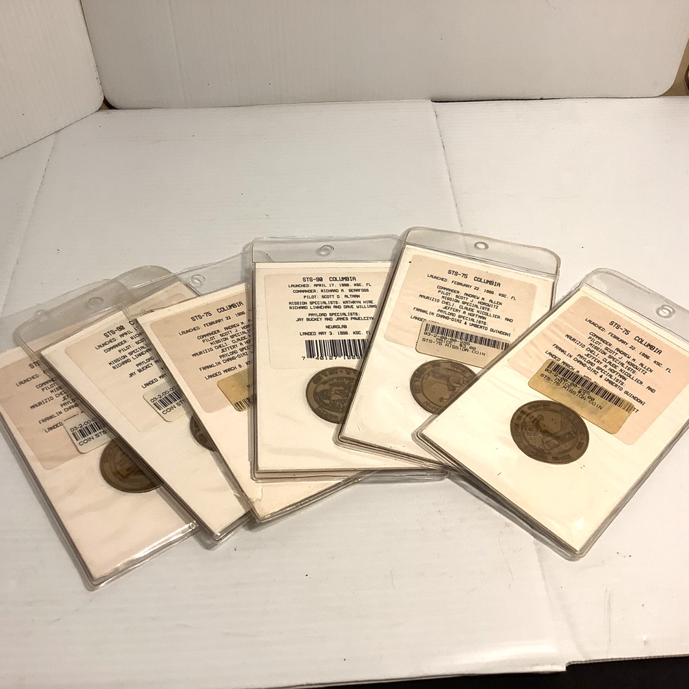 Shuttle Crew Emblem Collection Series Solid Bronze Lot(6) NASA