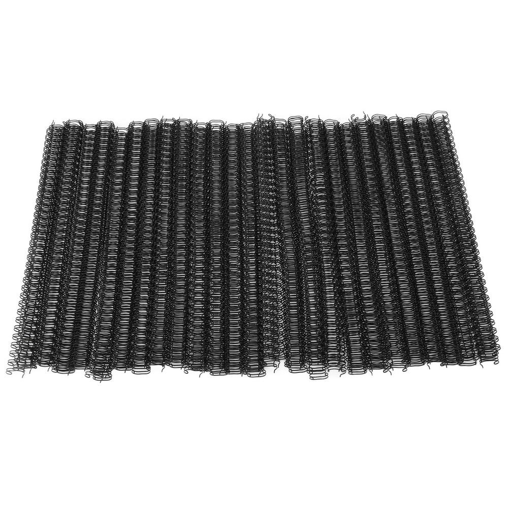Black 100x Double Loop Wire Binding Spine 60 Sheet Capacity 3:1 Pitch 34 Loop 9.