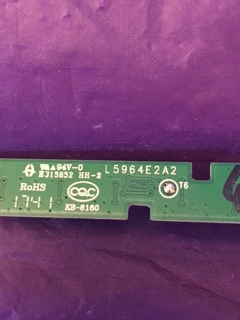 JVC LT-65MA877 POWER BUTTON/ IR SENSOR L5964E2A2
