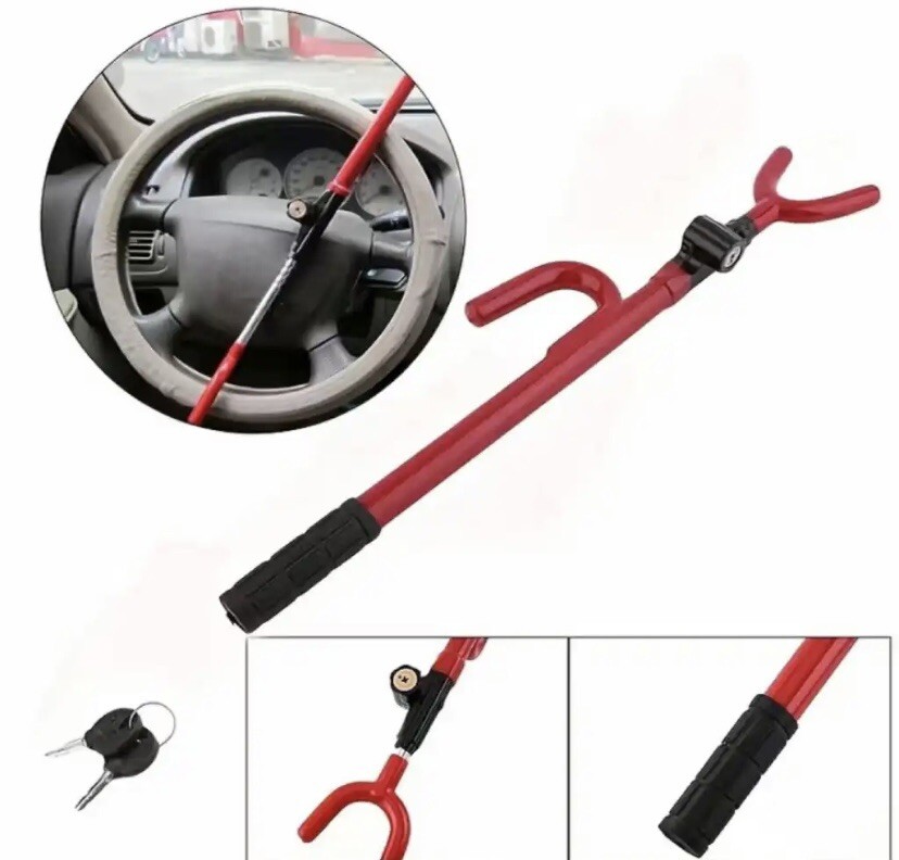 Secure Your Car with the Retractable U-Lock Steering Wheel Lock
