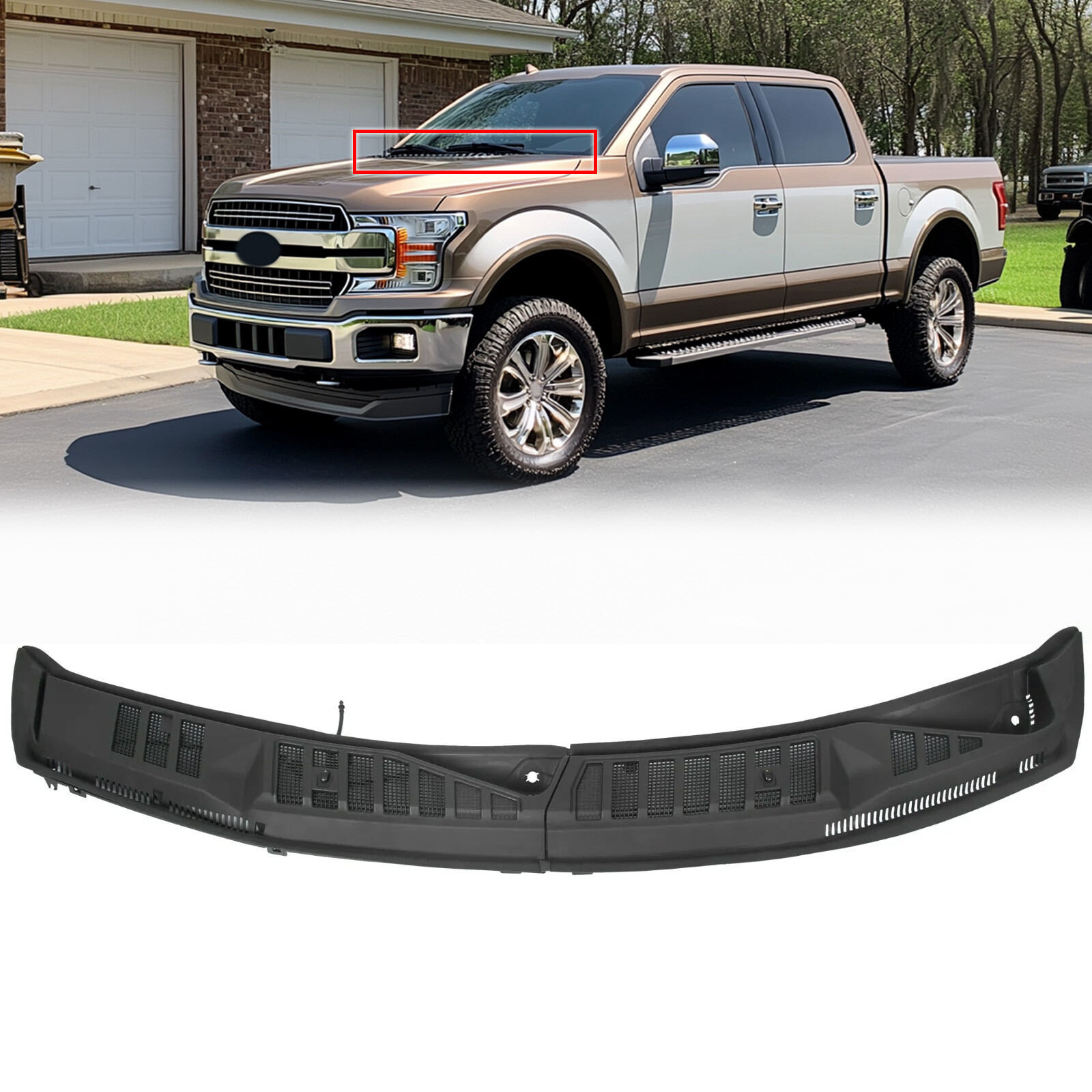 For 2015-2020 Ford F150 F-150 Windshield Wiper Cowl Grill Grille FL3Z15022A69A