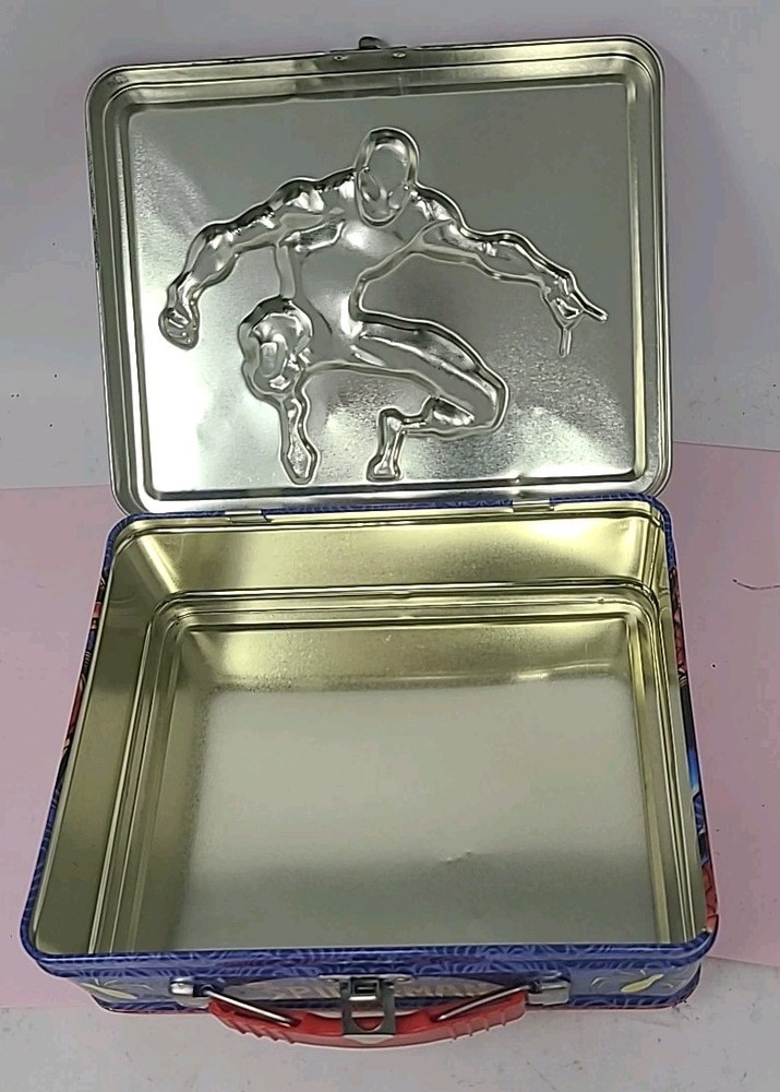 Spiderman 3D Embossed Metal Lunchbox 2000 Marvel Comics