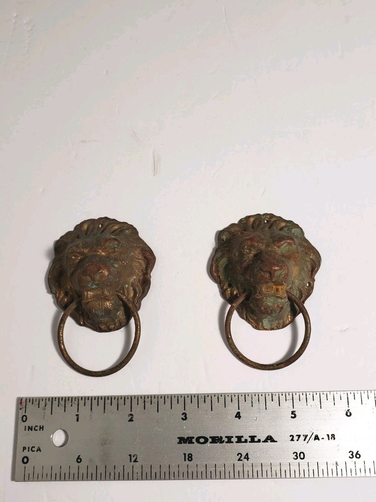 Clock Lion Heads Mantel Clock Case Decorations Brass Copper