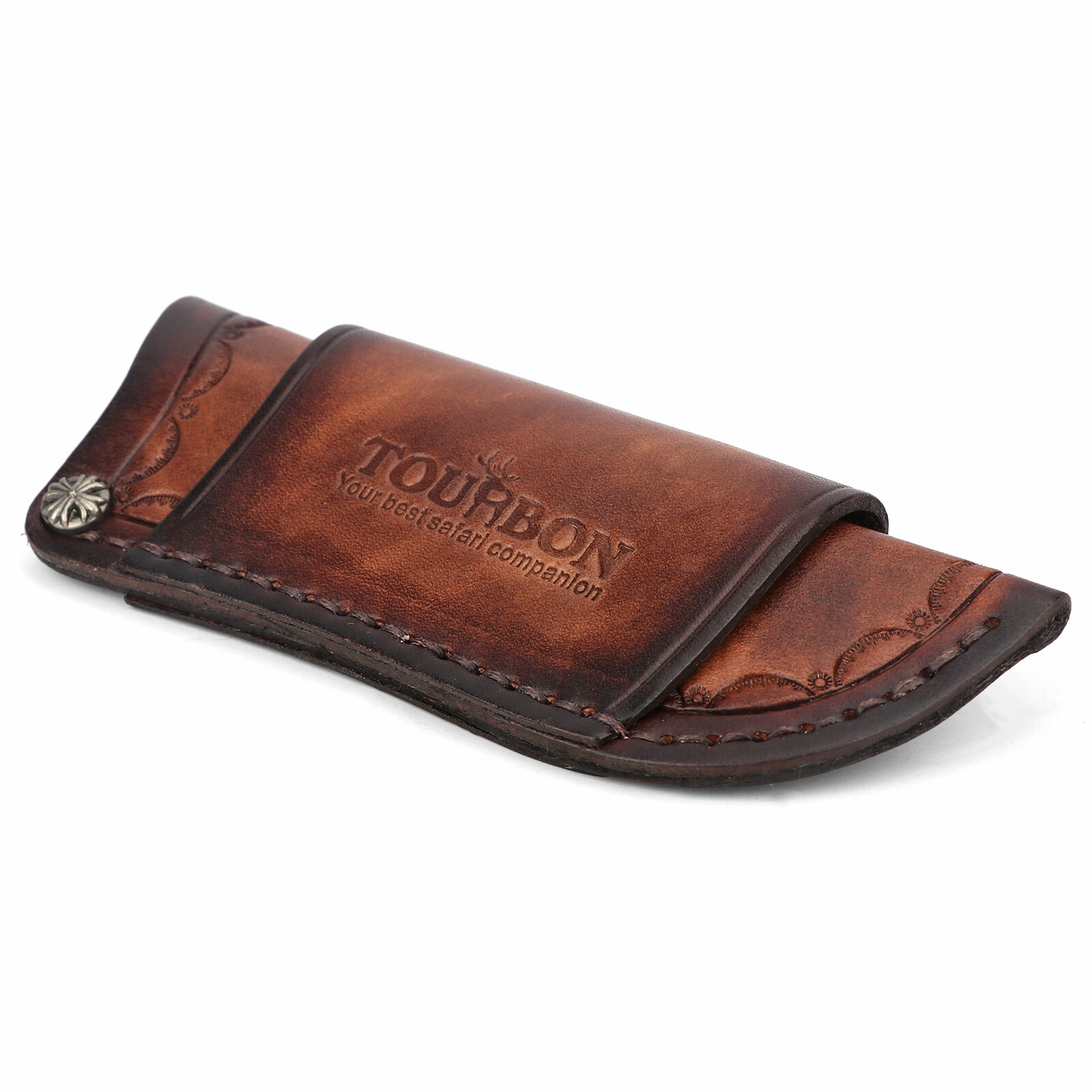 TOURBON Real Leather Folding Knife Belt Holster Horizontal/Vertical Sheath US