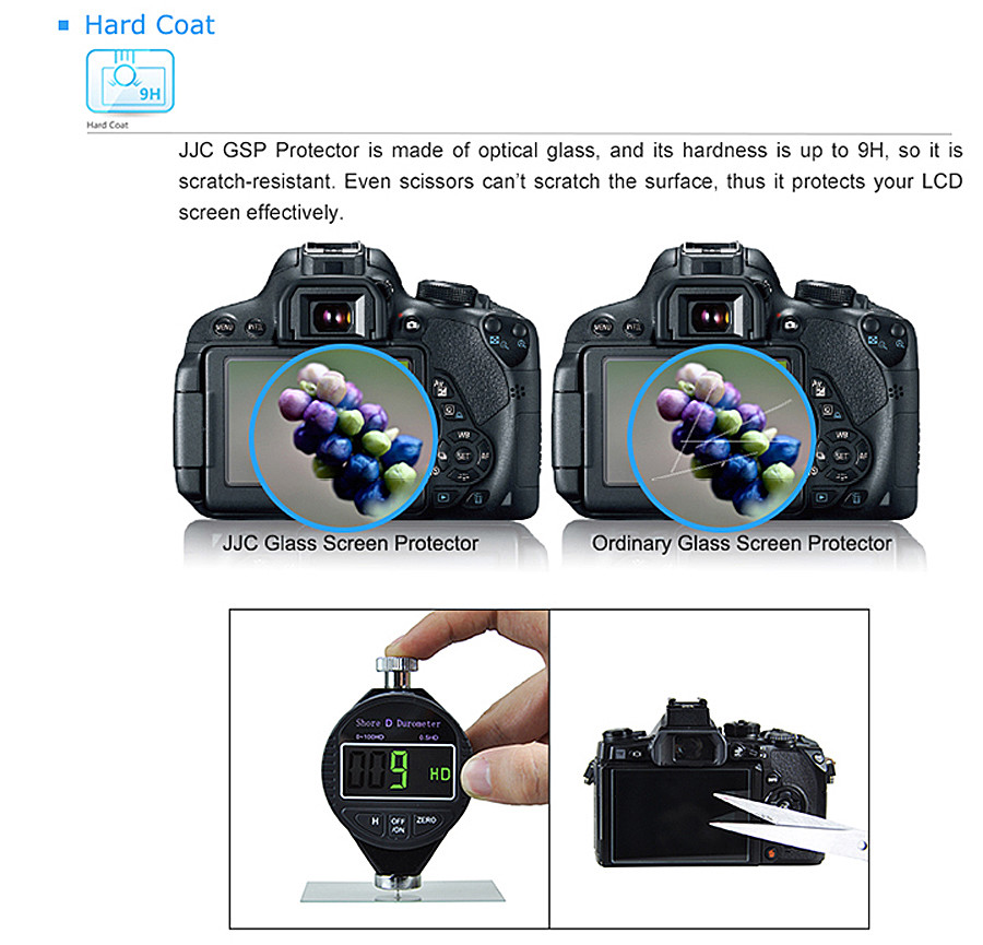 JJC GSP-GM Ultra-Thin Optical Glass LCD Protector for PANASONIC Lumix GM GX7 G6