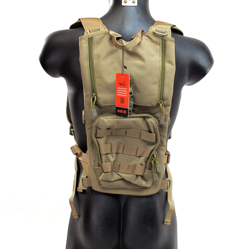 Lancer Tactical CA-321T Lightweight Airsoft Hydration Pack (Tan)