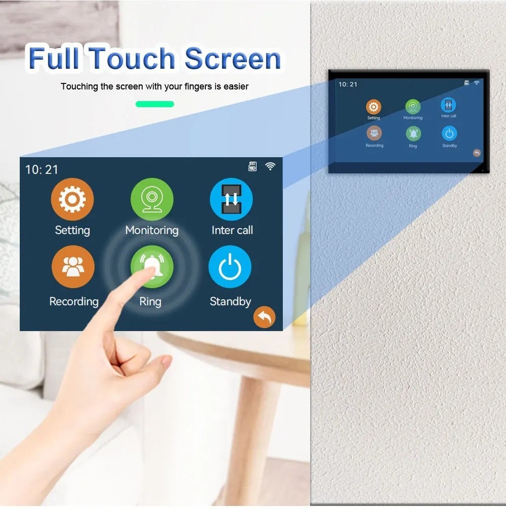 Smart Video Intercom with Motion Detection&2-Way Audio | 6 x 10-Inch Touchscreen