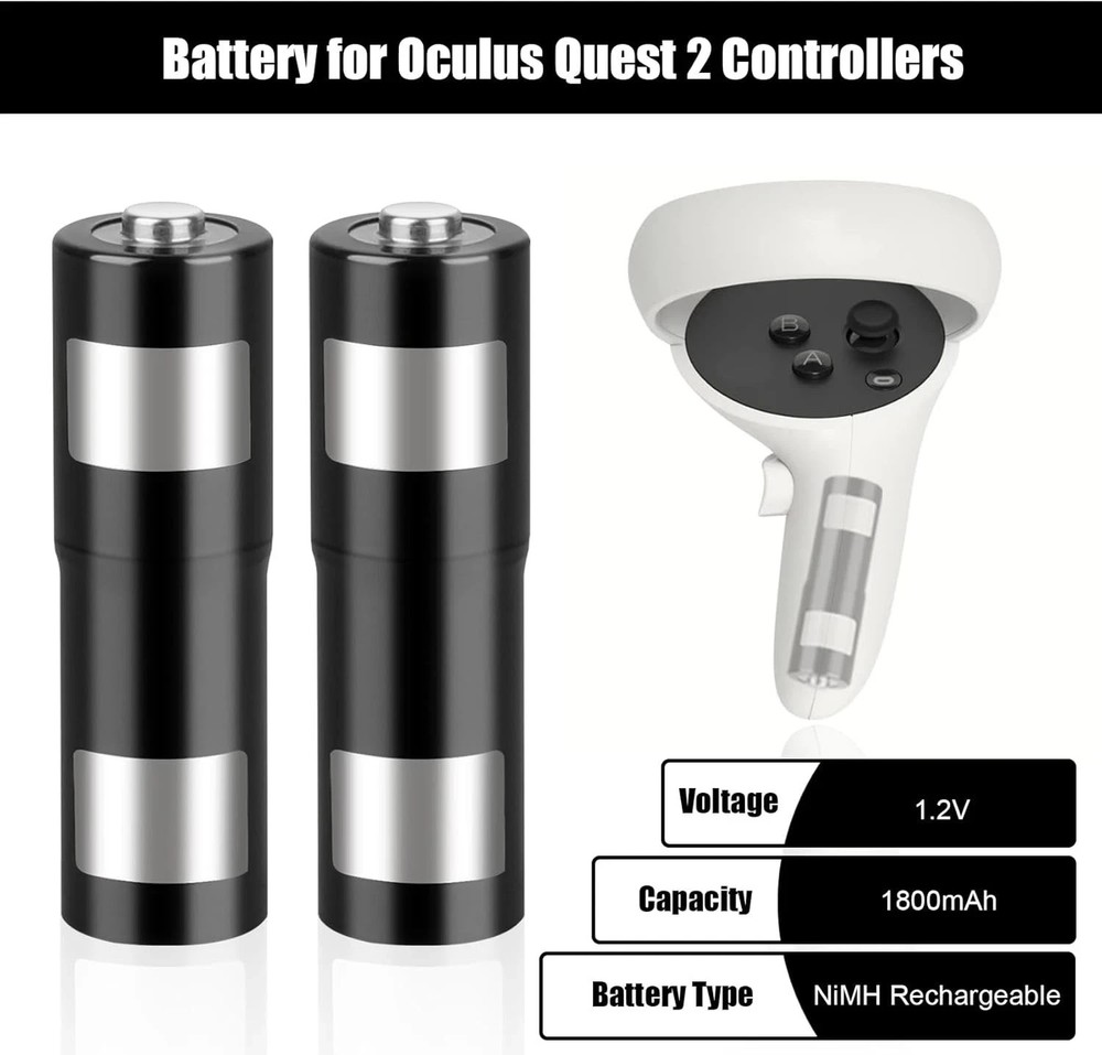 Rechargeable Controller Battery Compatible for Oculus Quest 2 Controller