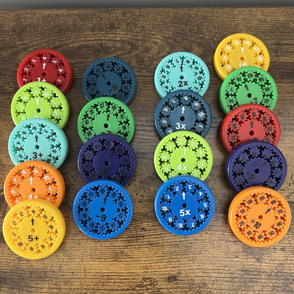 Math Facts Fidget Spinner Set Toy Learning Addition Subtraction Multiply Divide