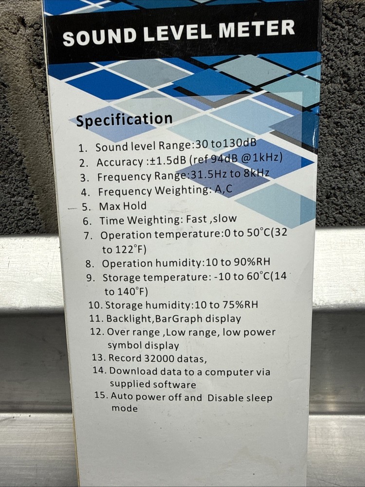 Data Logging Sound Level Meter