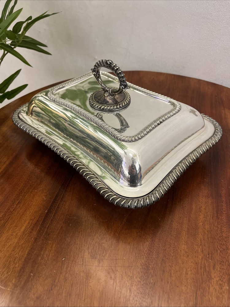 Antique Mappin & Webb Silver Plated Serving Tureen/Covered Dish