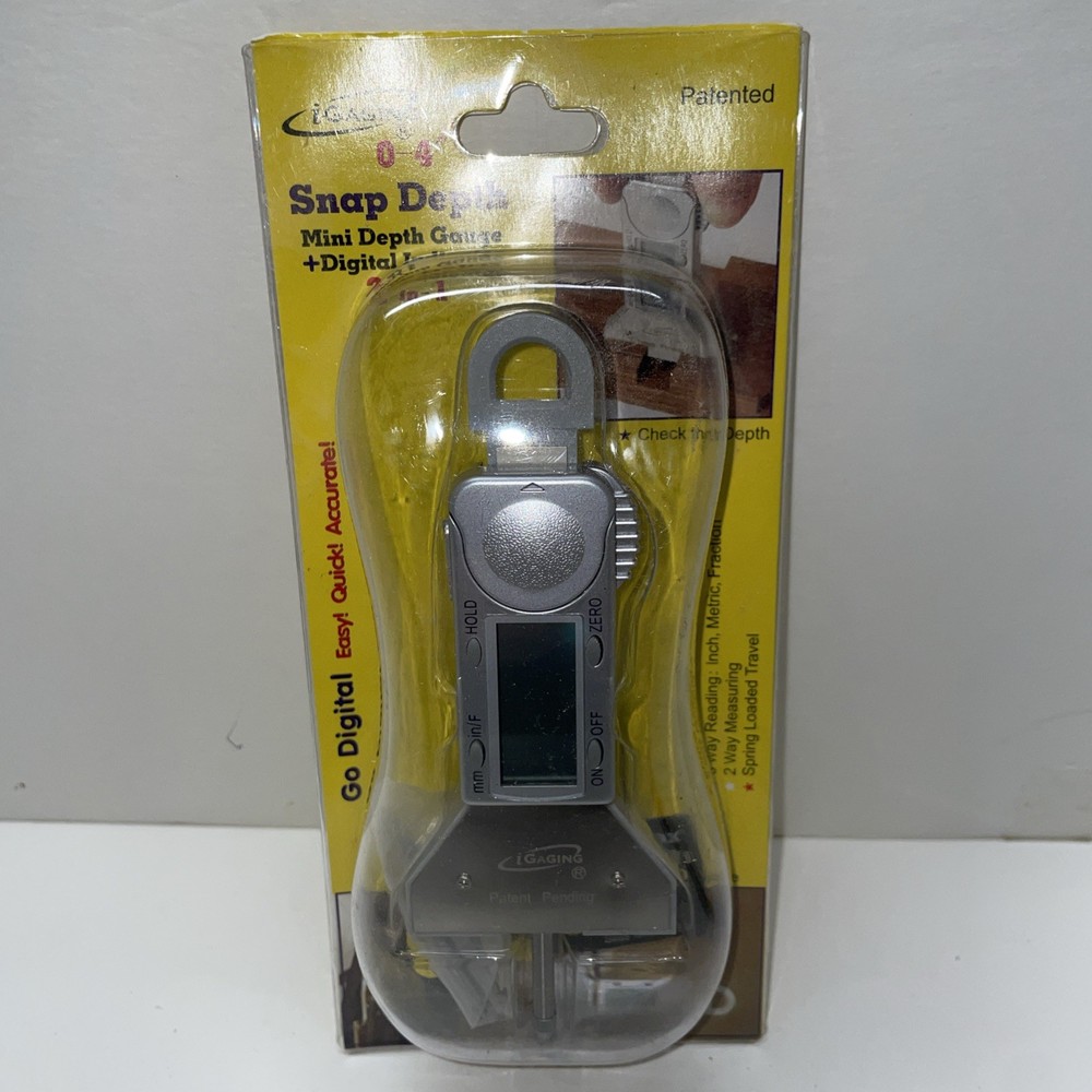 mini depth gauge 4" + digital  indicator electronic / digital spring loaded new